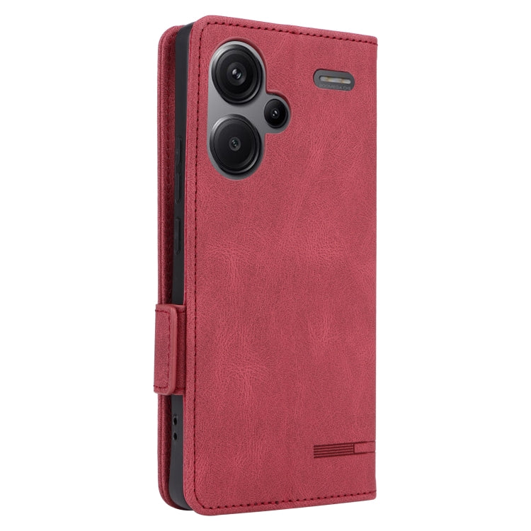 For Xiaomi Redmi Note 13 Pro+ 5G Magnetic Clasp Leather Phone Case(Red) - Note 13 Pro+ Cases by buy2fix | Online Shopping UK | buy2fix