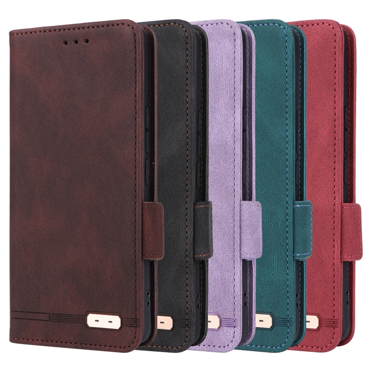 For Xiaomi Redmi Note 13 5G Magnetic Clasp Leather Phone Case(Purple) - Note 13 Cases by buy2fix | Online Shopping UK | buy2fix