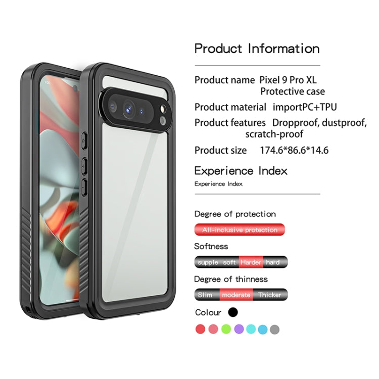 For Google Pixel 9 Pro XL RedPepper Shockproof IP68 Waterproof PC + TPU Protective Case(Black) - Google Cases by RedPepper | Online Shopping UK | buy2fix