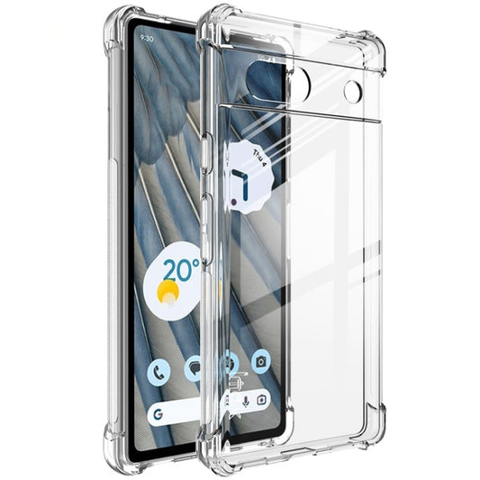 For Google Pixel 7a imak Shockproof Airbag TPU Phone Case(Transparent) - Google Cases by imak | Online Shopping UK | buy2fix