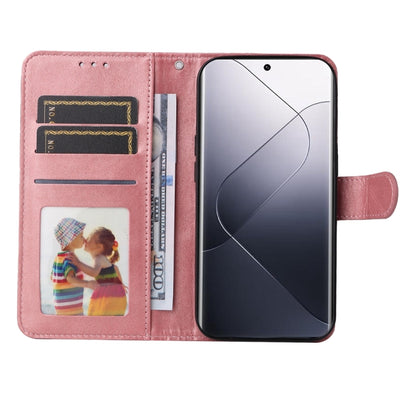 For Xiaomi 14 Pro Classic Calf Texture Flip Leather Phone Case(Rose Gold) - 14 Pro Cases by buy2fix | Online Shopping UK | buy2fix