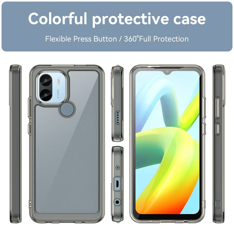 For Xiaomi Redmi A2+ Colorful Series Acrylic Hybrid TPU Phone Case(Transparent Grey) - Xiaomi Cases by buy2fix | Online Shopping UK | buy2fix