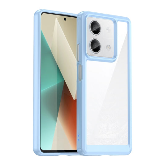 For Xiaomi Redmi Note 13 5G Colorful Series Acrylic Hybrid TPU Phone Case(Blue) - Note 13 Cases by buy2fix | Online Shopping UK | buy2fix