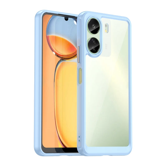 For Xiaomi Redmi 13C 4G Colorful Series Acrylic Hybrid TPU Phone Case(Blue) - 13C Cases by buy2fix | Online Shopping UK | buy2fix