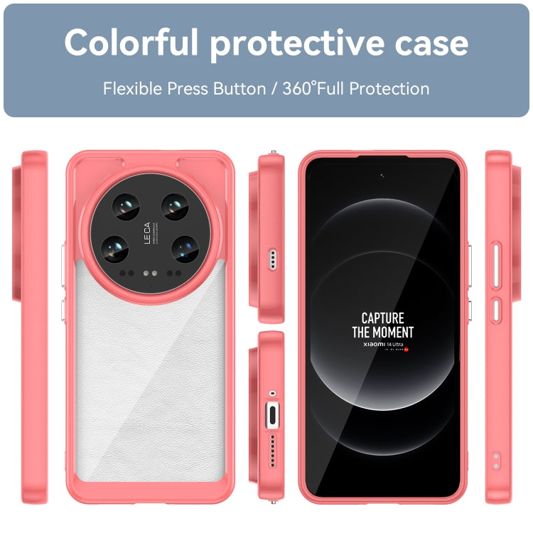 For Xiaomi 14 Ultra Colorful Series Acrylic Hybrid TPU Phone Case(Red) - 14 Ultra Cases by buy2fix | Online Shopping UK | buy2fix