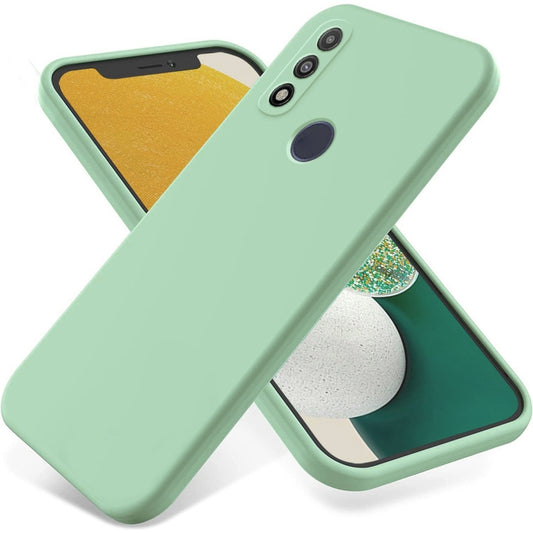 For Motorola G Pure 4G Pure Color Liquid Silicone Shockproof Phone Case(Green) - Motorola Cases by buy2fix | Online Shopping UK | buy2fix