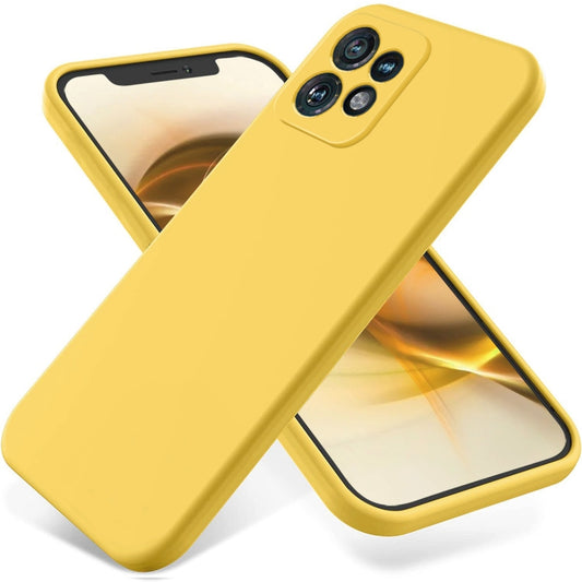 For Motorola Edge 40 Pro/Edge+ 2023/X40 Pure Color Liquid Silicone Shockproof Phone Case(Yellow) - Motorola Cases by buy2fix | Online Shopping UK | buy2fix