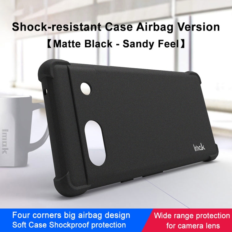 For Google Pixel 7a imak All-inclusive Shockproof Airbag TPU Case(Matte Black) - Google Cases by imak | Online Shopping UK | buy2fix