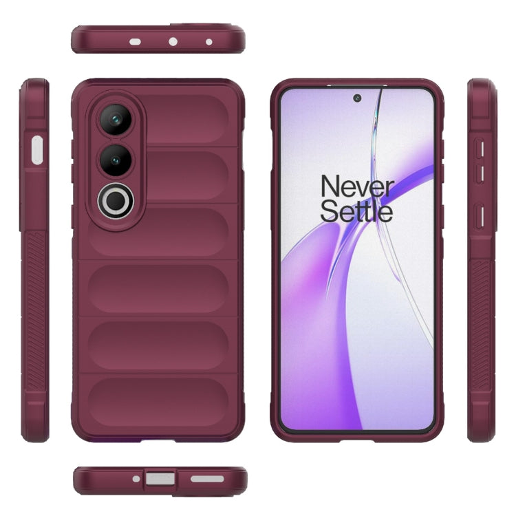 For OnePlus Ace 3V Magic Shield TPU + Flannel Phone Case(Wine Red) - OnePlus Cases by buy2fix | Online Shopping UK | buy2fix