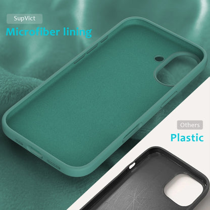 For iPhone 16 Plus Solid Color Silicone Phone Case(Pine Needle Green) - More iPhone Cases by buy2fix | Online Shopping UK | buy2fix