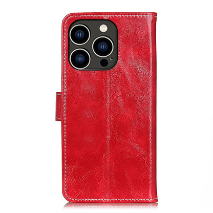 For iPhone 16 Pro Retro Crazy Horse Texture Horizontal Flip Leather Phone Case(Red) - iPhone 16 Pro Cases by buy2fix | Online Shopping UK | buy2fix