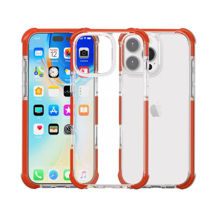 For iPhone 16 Pro Four-corner Shockproof TPU + Acrylic Phone Case(Red) - iPhone 16 Pro Cases by buy2fix | Online Shopping UK | buy2fix