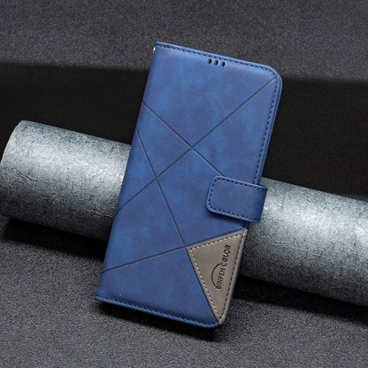 For Motorola Moto G Power 5G 2024 Magnetic Buckle Rhombus Texture Leather Phone Case(Blue) - Motorola Cases by buy2fix | Online Shopping UK | buy2fix