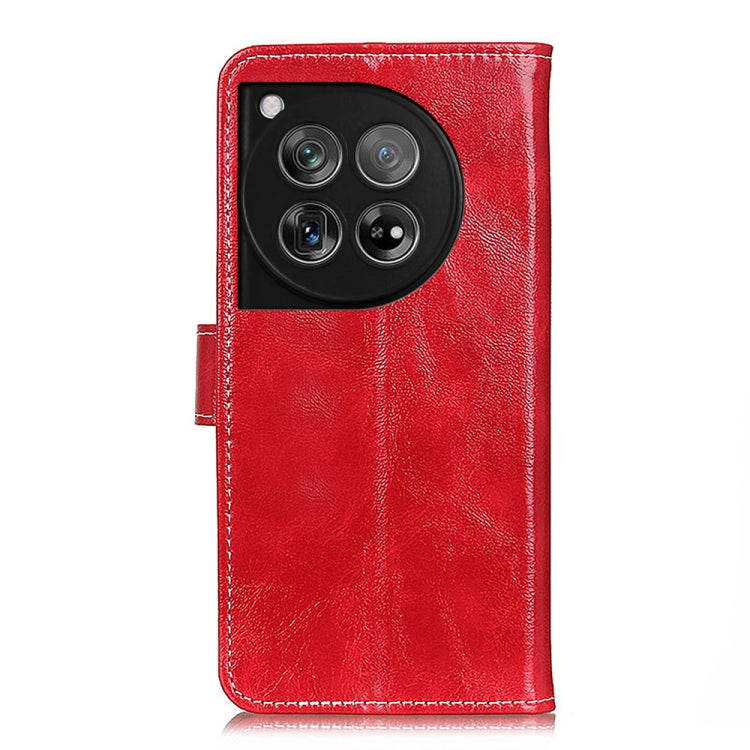 For OnePlus 12 Retro Crazy Horse Texture Leather Phone Case(Red) - OnePlus Cases by buy2fix | Online Shopping UK | buy2fix