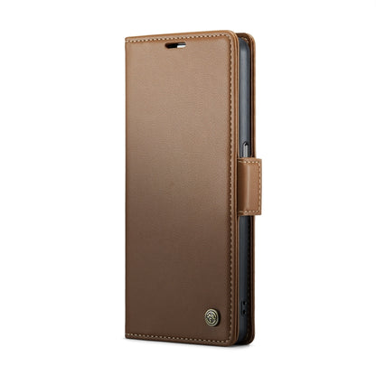 For Realme 9i 4G CaseMe 023 Butterfly Buckle Litchi Texture RFID Anti-theft Leather Phone Case(Brown) - Realme Cases by CaseMe | Online Shopping UK | buy2fix