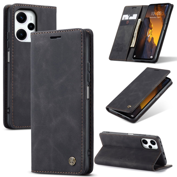 For Xiaomi Poco F5 5G/Redmi Note 12 Turbo 5G CaseMe 013 Multifunctional Horizontal Flip Leather Phone Case(Black) - Xiaomi Cases by CaseMe | Online Shopping UK | buy2fix