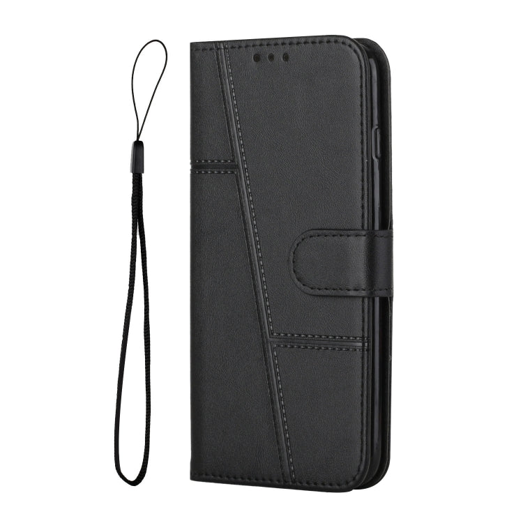 For Xiaomi Redmi Note 13 Pro 4G Global Stitching Calf Texture Buckle Leather Phone Case(Black) - Note 13 Pro Cases by buy2fix | Online Shopping UK | buy2fix