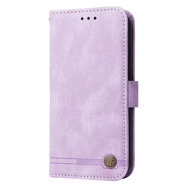 For iPhone 16 Pro Skin Feel Life Tree Leather Phone Case(Purple) - iPhone 16 Pro Cases by buy2fix | Online Shopping UK | buy2fix