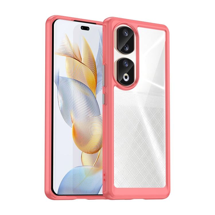 For Honor 90 Pro Colorful Series Acrylic Hybrid TPU Phone Case(Red) - Honor Cases by buy2fix | Online Shopping UK | buy2fix