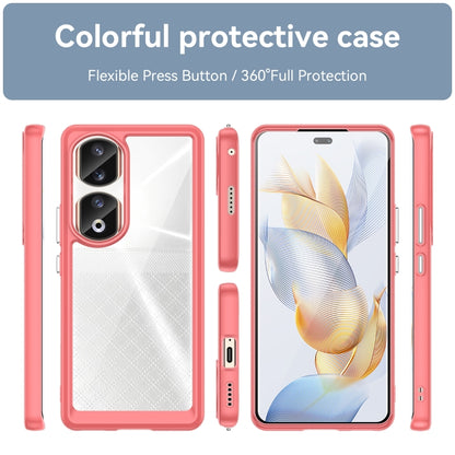 For Honor 90 Pro Colorful Series Acrylic Hybrid TPU Phone Case(Red) - Honor Cases by buy2fix | Online Shopping UK | buy2fix