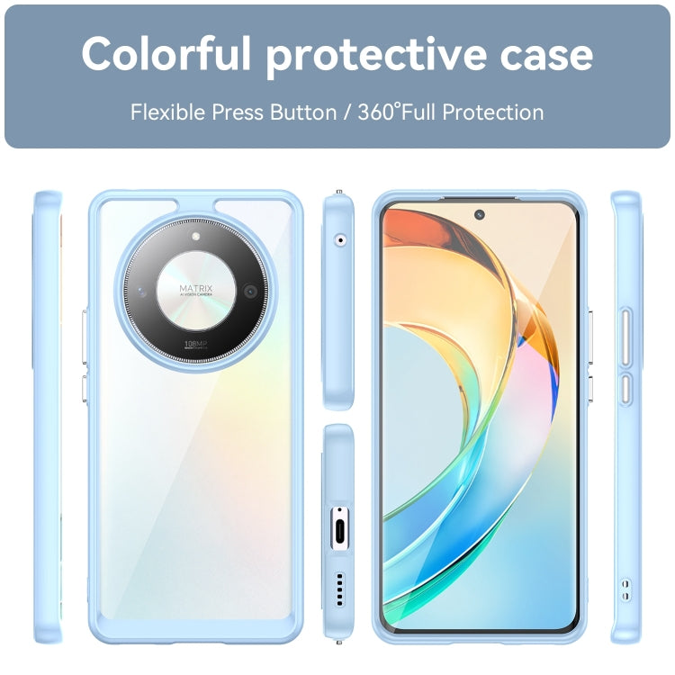 For Honor X50 Colorful Series Acrylic Hybrid TPU Phone Case(Blue) - Honor Cases by buy2fix | Online Shopping UK | buy2fix