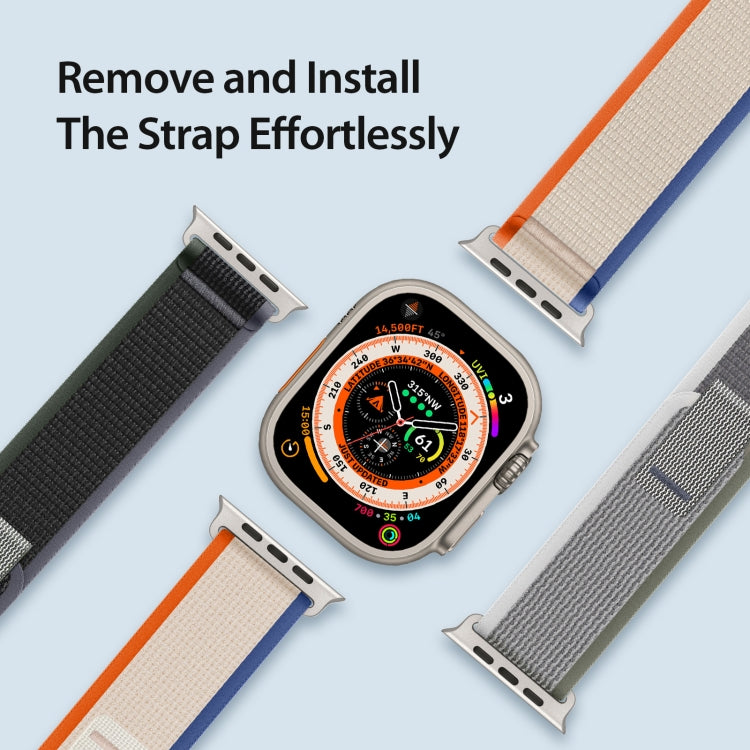 For Apple Watch 8 41mm DUX DUCIS YJ Series Nylon Watch Band(Orange Beige) - Watch Bands by DUX DUCIS | Online Shopping UK | buy2fix