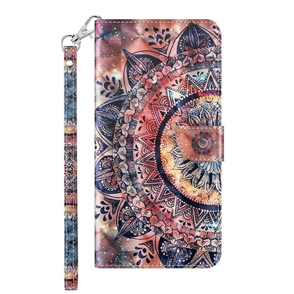 For Google Pixel 9 Pro 3D Painted Pattern Leather Phone Case(Colorful Mandala) - Google Cases by buy2fix | Online Shopping UK | buy2fix