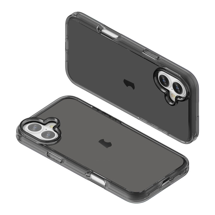 For iPhone 16 Shockproof Terminator Transparent Phone Case(Grey) - iPhone 16 Cases by buy2fix | Online Shopping UK | buy2fix