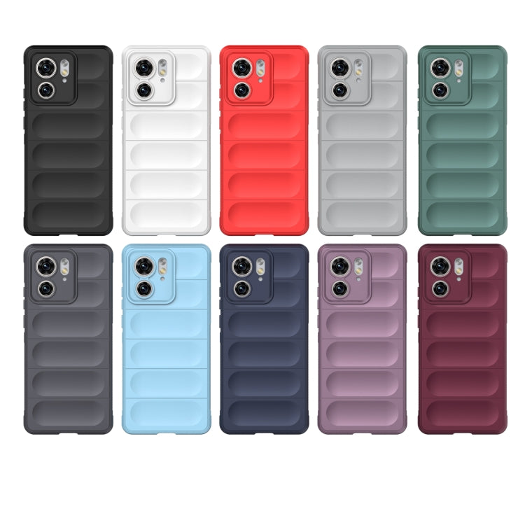 For Motorola Edge 40 5G Magic Shield TPU + Flannel Phone Case(Purple) - Motorola Cases by buy2fix | Online Shopping UK | buy2fix