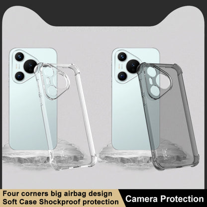 For Huawei Pura 70 imak Shockproof Airbag TPU Phone Case(Transparent Black) - Huawei Cases by imak | Online Shopping UK | buy2fix