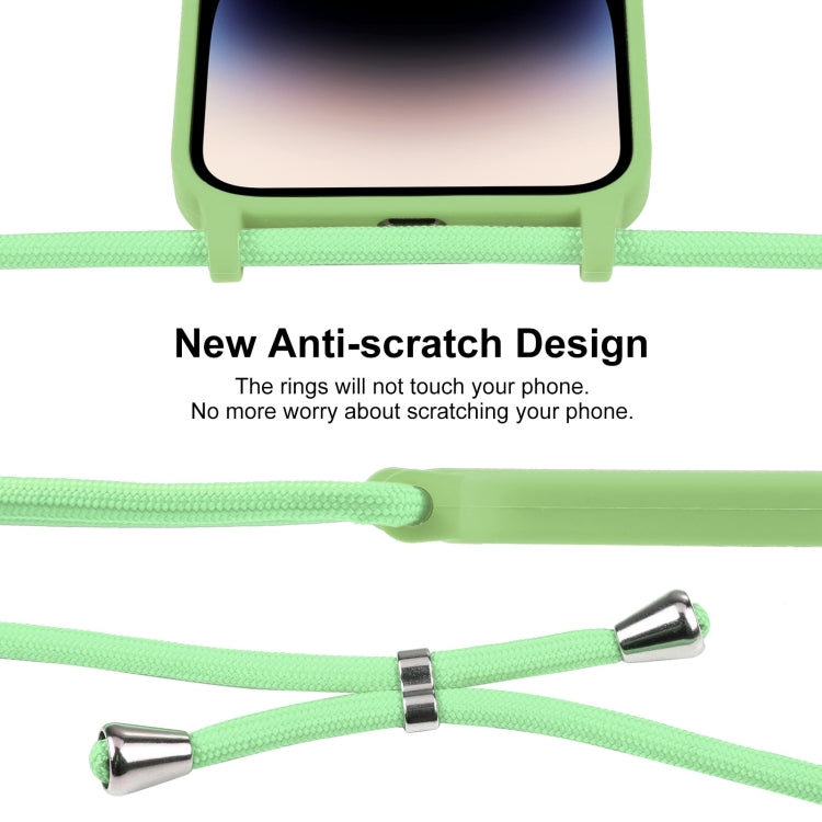 For iPhone 16 Pro Max Crossbody Lanyard Liquid Silicone Case(Matcha Green) - iPhone 16 Pro Max Cases by buy2fix | Online Shopping UK | buy2fix