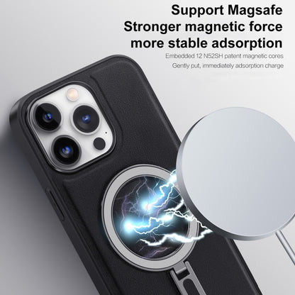 For iPhone 14 Pro Max MagSafe Magnetic Holder Phone Case(Royal Blue) - iPhone 14 Pro Max Cases by buy2fix | Online Shopping UK | buy2fix