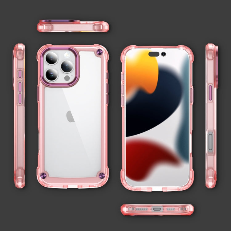 For iPhone 16 Pro Max Skin Feel TPU + PC Phone Case(Transparent Pink) - iPhone 16 Pro Max Cases by buy2fix | Online Shopping UK | buy2fix