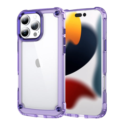 For iPhone 16 Pro Max Skin Feel TPU + PC Phone Case(Transparent Purple) - iPhone 16 Pro Max Cases by buy2fix | Online Shopping UK | buy2fix