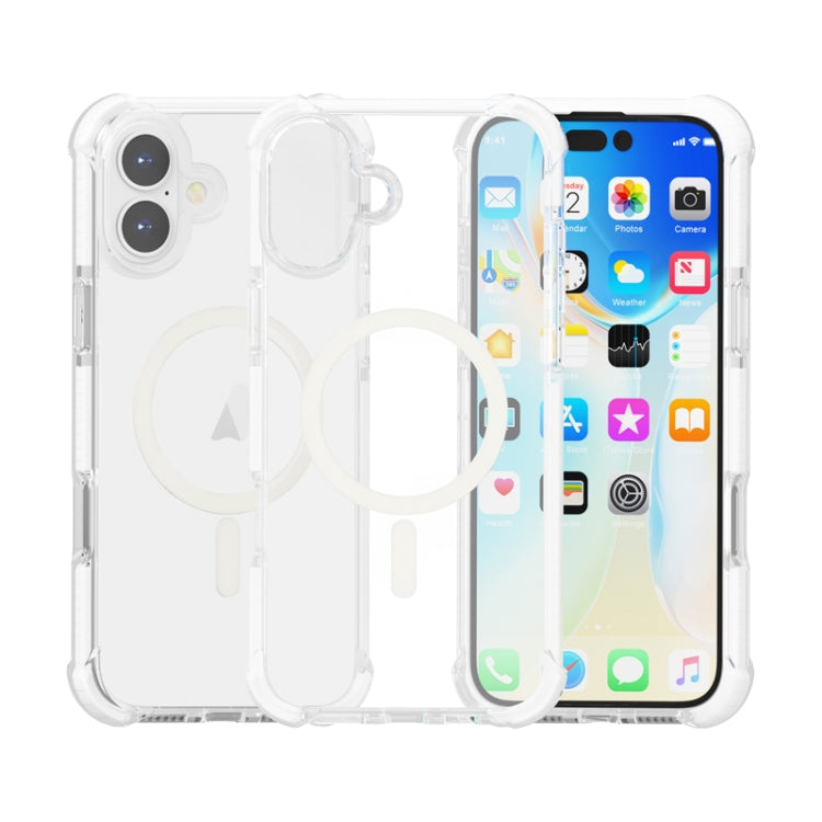 For iPhone 16 Plus Acrylic Magsafe Magnetic Shockproof Phone Case(Transparent) - iPhone 16 Plus Cases by buy2fix | Online Shopping UK | buy2fix