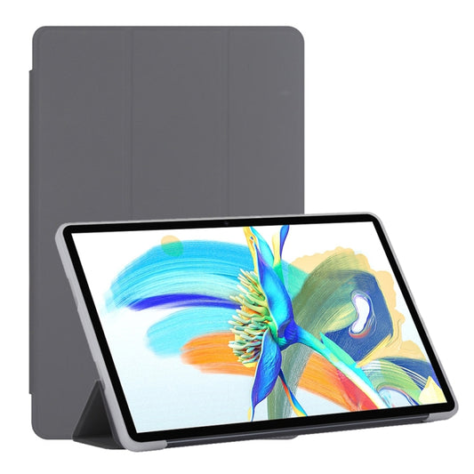 For Teclast M40 Pro 3-Fold Holder Folio Leather Tablet Smart Case(Grey) - Teclast by TECLAST | Online Shopping UK | buy2fix