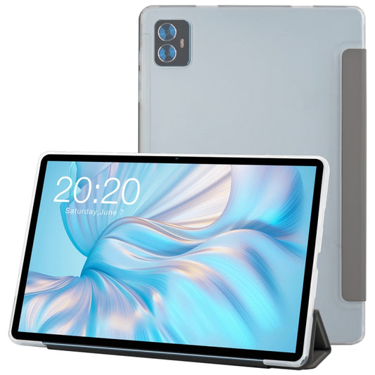 For Teclast M50 / M50 Pro / M50 HD 3-Fold Holder Folio Leather Tablet Smart Case(Grey) - Teclast by TECLAST | Online Shopping UK | buy2fix