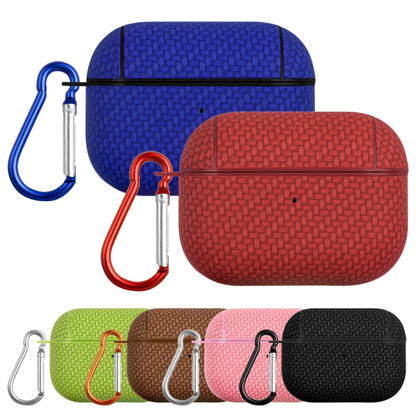 For AirPods 1 / 2 Woven Skin Texture PC TWS Earphone Protective Case(Red) - For AirPods 1/2 by buy2fix | Online Shopping UK | buy2fix