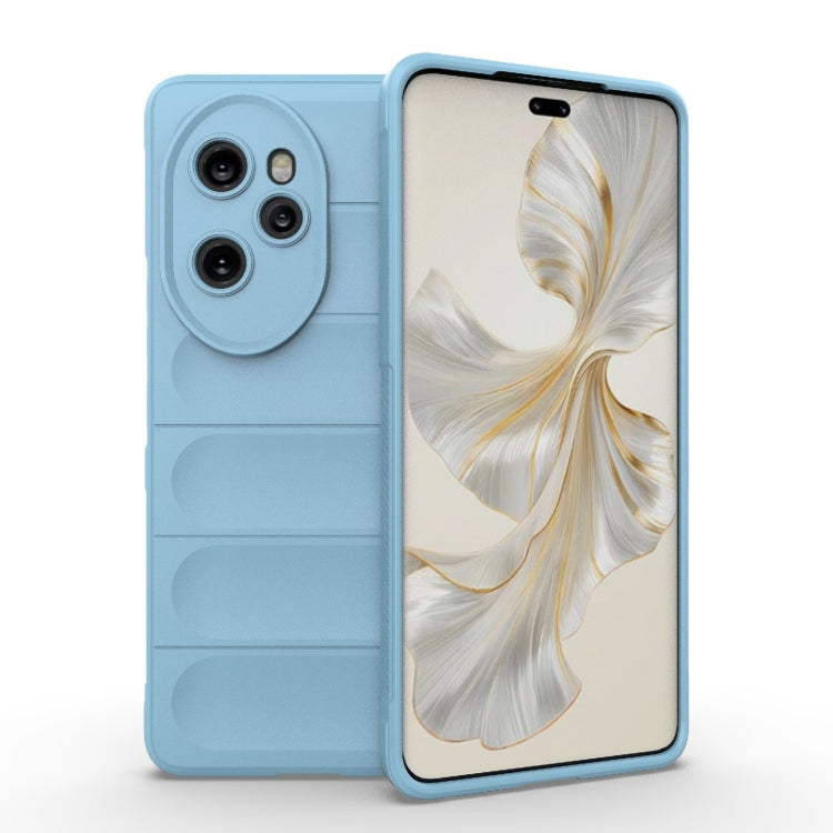 For Honor 100 Pro 5G Magic Shield TPU + Flannel Phone Case(Light Blue) - Honor Cases by buy2fix | Online Shopping UK | buy2fix