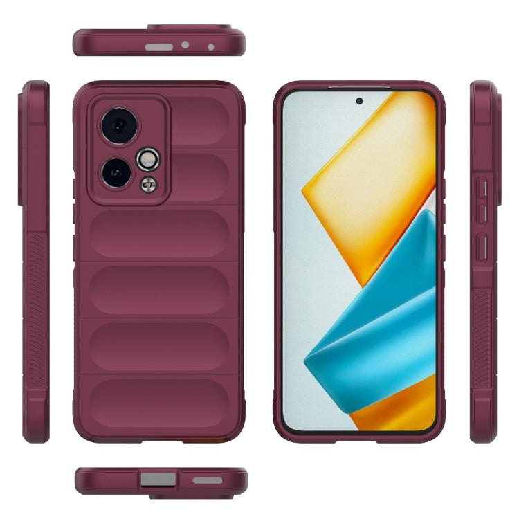 For Honor 90 GT 5G Magic Shield TPU + Flannel Phone Case(Wine Red) - Honor Cases by buy2fix | Online Shopping UK | buy2fix