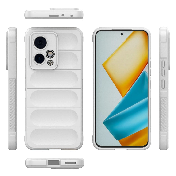 For Honor 90 GT 5G Magic Shield TPU + Flannel Phone Case(White) - Honor Cases by buy2fix | Online Shopping UK | buy2fix