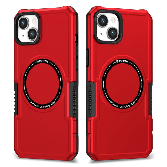 For iPhone 15 MagSafe Shockproof Armor Phone Case(Red) - iPhone 15 Cases by buy2fix | Online Shopping UK | buy2fix