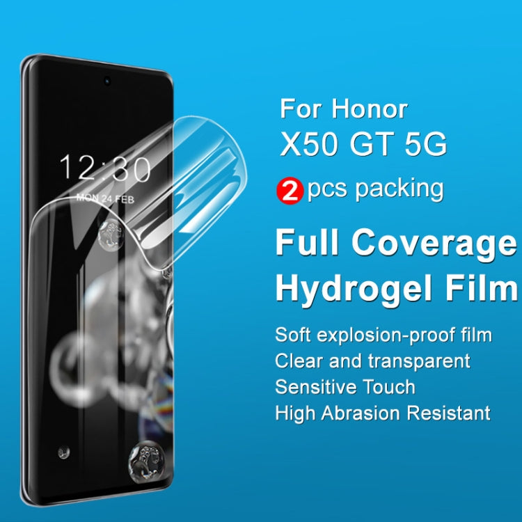 For Honor X50 GT 5G 2pcs imak Curved Full Screen Hydrogel Film Protector - Honor Tempered Glass by imak | Online Shopping UK | buy2fix