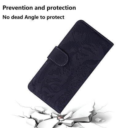 For Motorola Moto G Power 5G 2024 Tiger Embossing Pattern Leather Phone Case(Black) - Motorola Cases by buy2fix | Online Shopping UK | buy2fix
