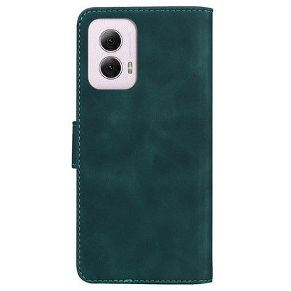 For Motorola Moto G Power 5G 2024 Skin Feel Pure Color Flip Leather Phone Case(Green) - Motorola Cases by buy2fix | Online Shopping UK | buy2fix