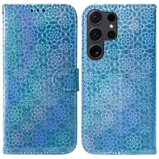 For Samsung Galaxy S24 Ultra 5G Colorful Magnetic Buckle Leather Phone Case(Blue) - Galaxy S24 Ultra 5G Cases by buy2fix | Online Shopping UK | buy2fix