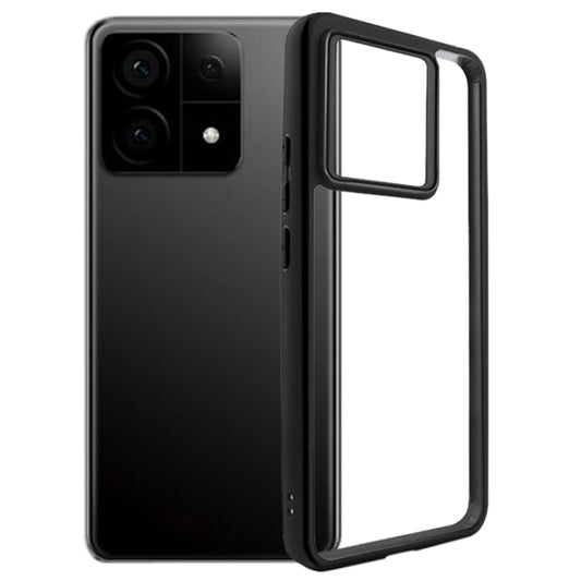 For Xiaomi Redmi K70 / K70S Frosted TPU + Transparent PC Phone Case(Black) - K70 Cases by buy2fix | Online Shopping UK | buy2fix