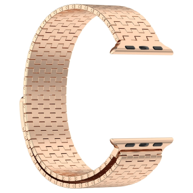 For Apple Watch Ultra 2 49mm Magnetic Buckle Stainless Steel Metal Watch Band(Rose Gold) - Watch Bands by buy2fix | Online Shopping UK | buy2fix