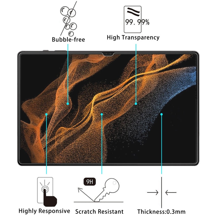 For Samsung Galaxy Tab S9 Ultra 9H 0.3mm Explosion-proof Tempered Glass Film - Tab S9 Ultra Tempered Glass by buy2fix | Online Shopping UK | buy2fix