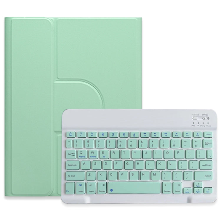 For iPad 10.2 2021 / Air 2019 Square Button 360 Degree Rotatable Bluetooth Keyboard Leather Case(Mint Green) - Universal by buy2fix | Online Shopping UK | buy2fix